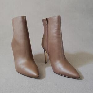 RAYE Zepplin Booties Leather Brown Stiletto Heel Pointed Toe 7.5US RAYE-WZ1956‎